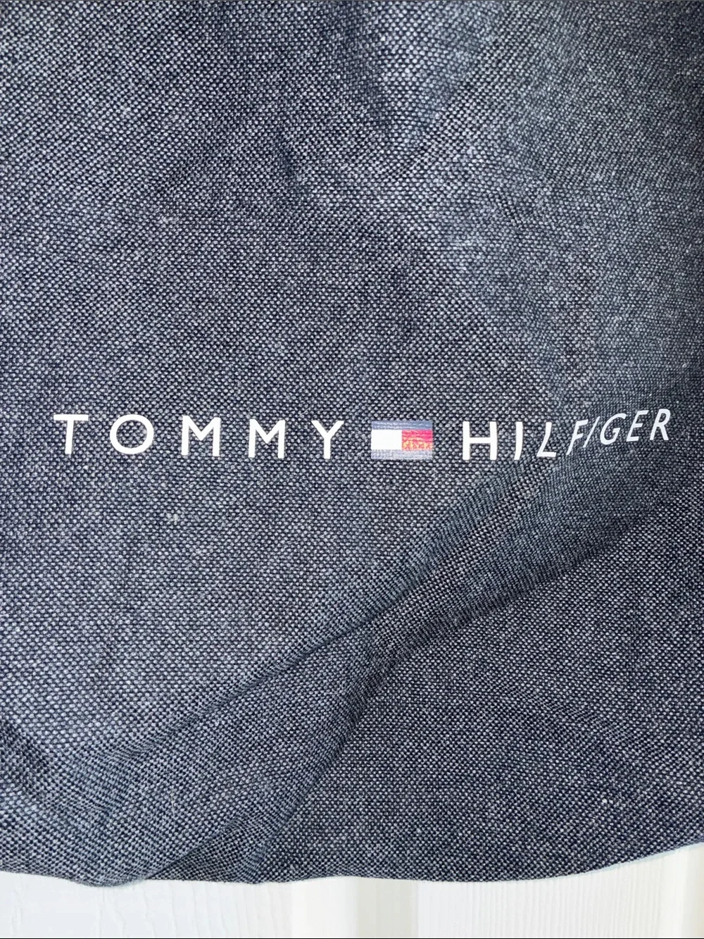 Tommy Hilfiger Dark Gray Canvas Tote with Logo